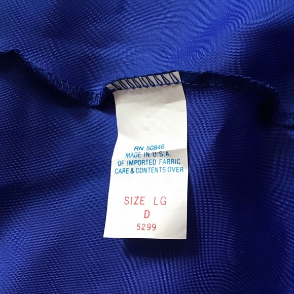 Royal blue camisole with lace neckline size L - Picture 3 of 4